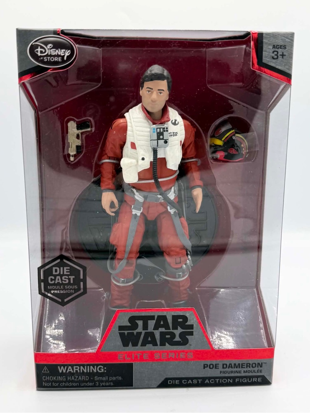 Star Wars Elite Series Poe Dameron Die Cast Disney Store 7" Action Figure NEW